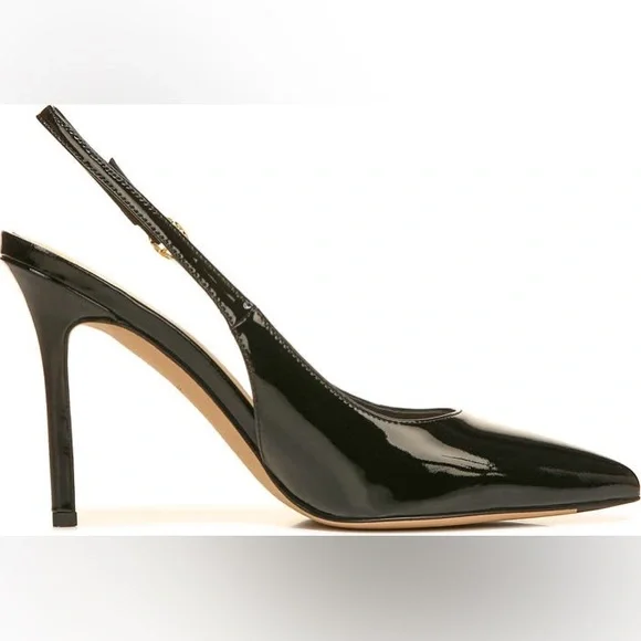 VERONICA BEARD Black Patent Leather Lisa Sling Back Pumps 10.5